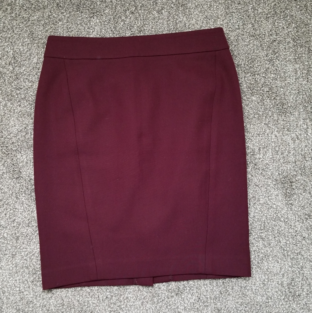 Maroon Pencil Skirt